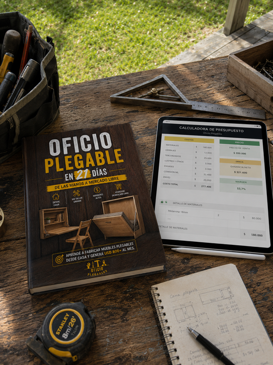 Carpintería Plegable en 21 Días: De las Manos a Mercado Libre + 5 Bonus